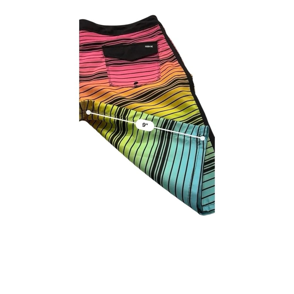 Hurley Board Shorts Boys Size 18 Drawstring‎ Multi Color Youth Beach Surf EUC